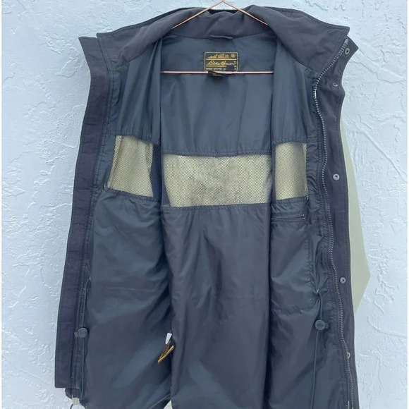 Eddie Bauer Mens Gore Tex Winter Hooded Jacket Beige Sz Small - Picture 12 of 16